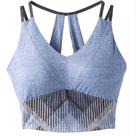 prAna Quartzite Crop Top Longline Sports Bra, XS NWT - Picture 1 of 8
